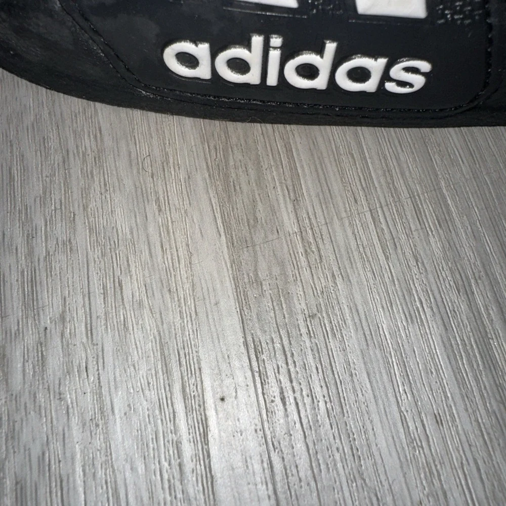 Adidas Kids Black White Slides‎ Sandals Slip On Size 13